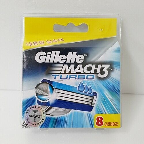Gillette Mach 3 Turbo Razor Blades 8 Pc